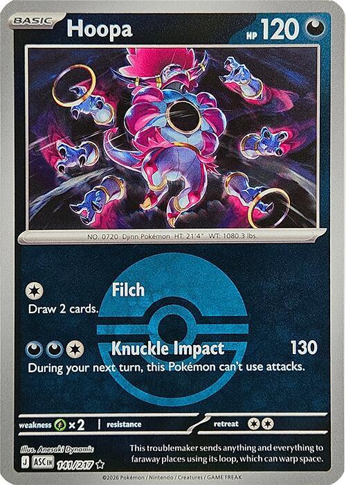 Hoopa 141/217 (ME: Ascended Heroes)  - Reverse Holofoil | Good Games Adelaide SA