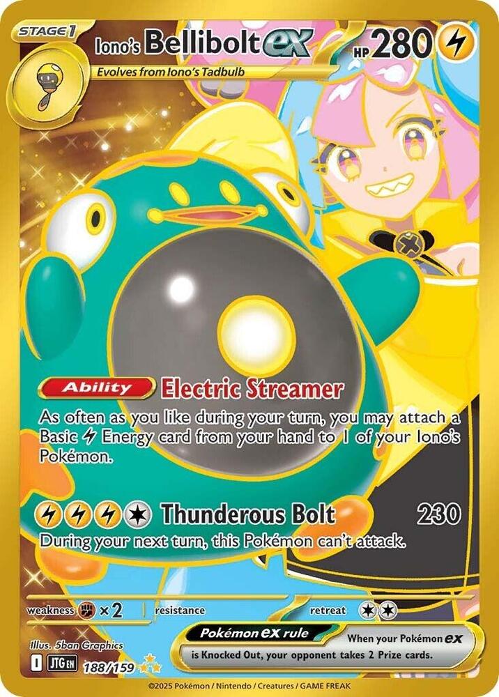 Iono's Bellibolt ex 188/159 (SV09: Journey Together)  - Holofoil | Good Games Adelaide SA