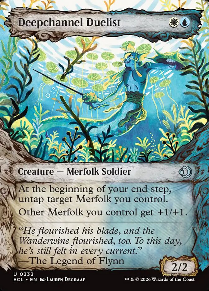 Deepchannel Duelist 333/408 (Lorwyn Eclipsed)  - Showcase Foil | Good Games Adelaide SA