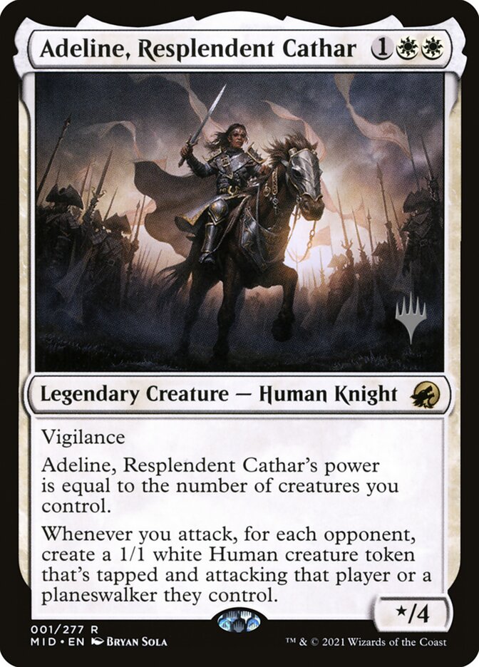Adeline, Resplendent Cathar 1p/171 (Promo Pack: Innistrad: Midnight Hunt)  - Foil | Good Games Adelaide SA
