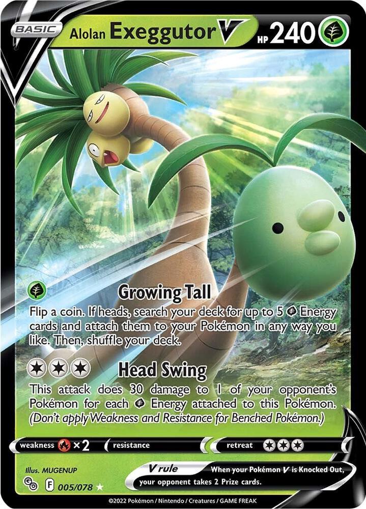 Alolan Exeggutor V 005/078 (Pokemon GO)  - Holofoil | Good Games Adelaide SA