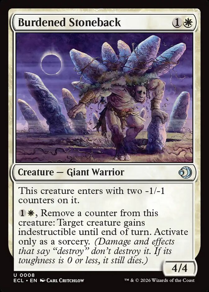 Burdened Stoneback 8 (Lorwyn Eclipsed)  - Foil | Good Games Adelaide SA