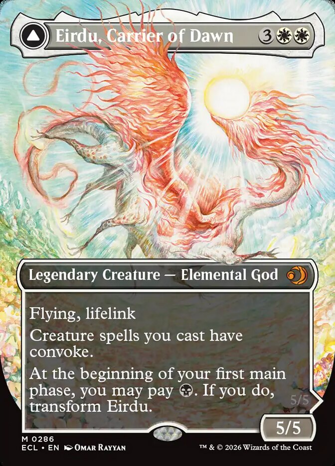 Eirdu, Carrier of Dawn // Isilu, Carrier of Twilight 286 (Lorwyn Eclipsed)  | Good Games Adelaide SA