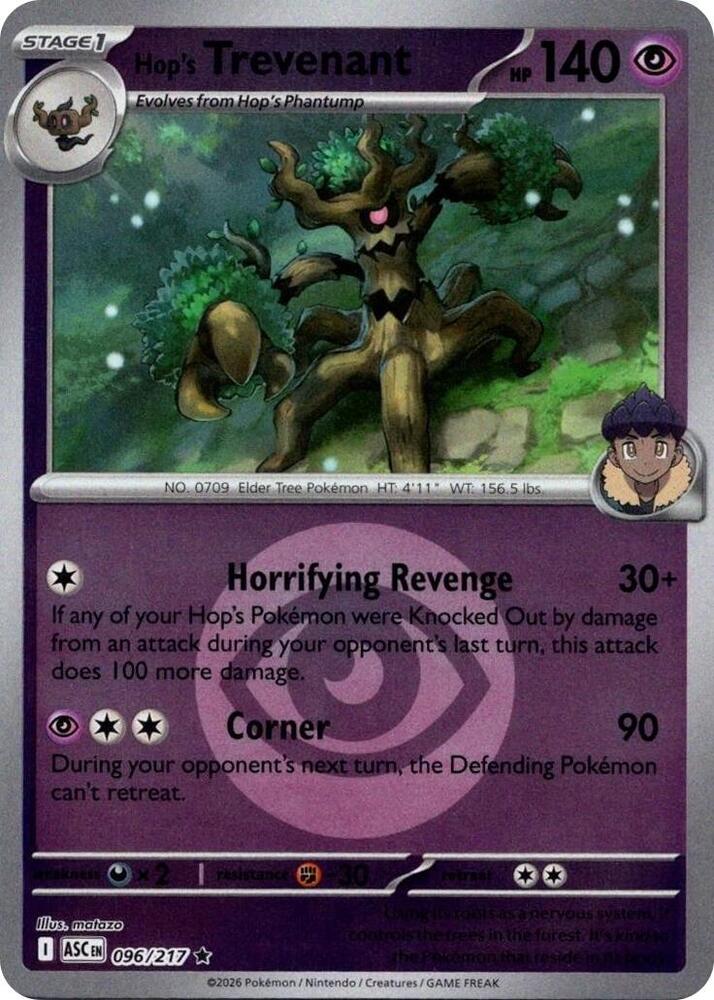 Hop's Trevenant 096/217 (ME: Ascended Heroes)  - Reverse Holofoil | Good Games Adelaide SA