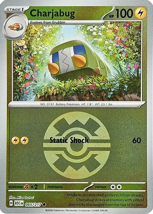 Charjabug 065/217 (ME: Ascended Heroes)  - Quick Ball Holofoil | Good Games Adelaide SA