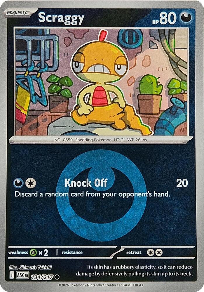 Scraggy 134/217 (ME: Ascended Heroes)  - Reverse Holofoil | Good Games Adelaide SA