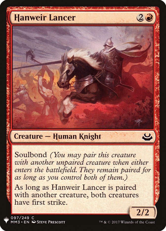 Hanweir Lancer 97 (The List Reprints)  | Good Games Adelaide SA