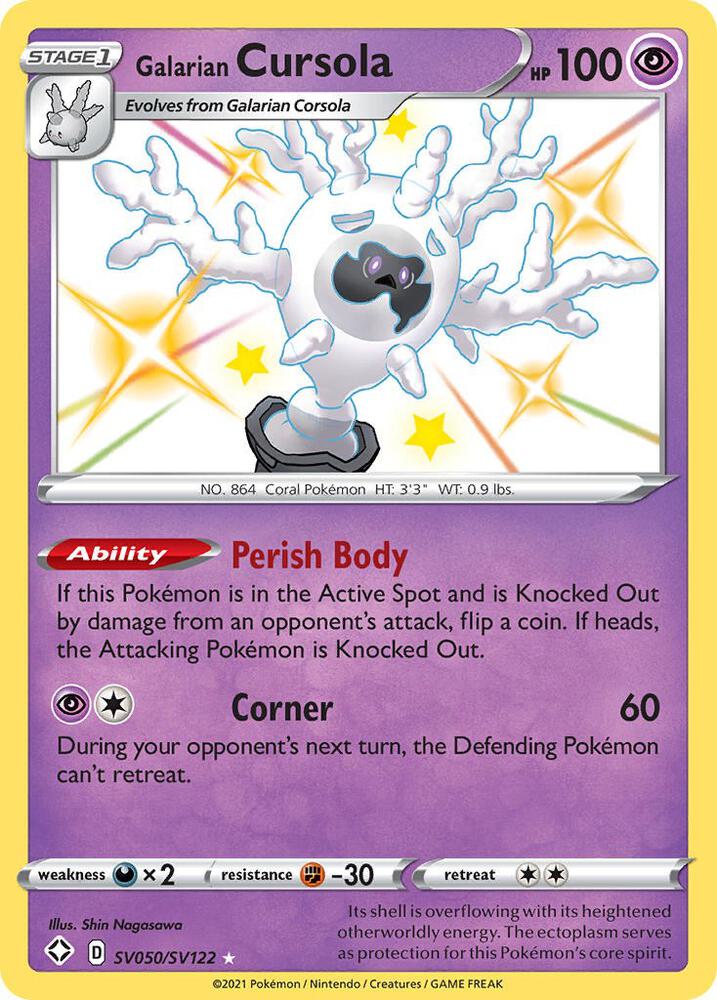 Galarian Cursola SV050/SV122 (Shining Fates: Shiny Vault)  - Holofoil | Good Games Adelaide SA