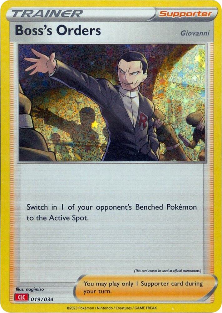Boss's Orders CLC 019/034 (Trading Card Game Classic)  - Holofoil | Good Games Adelaide SA
