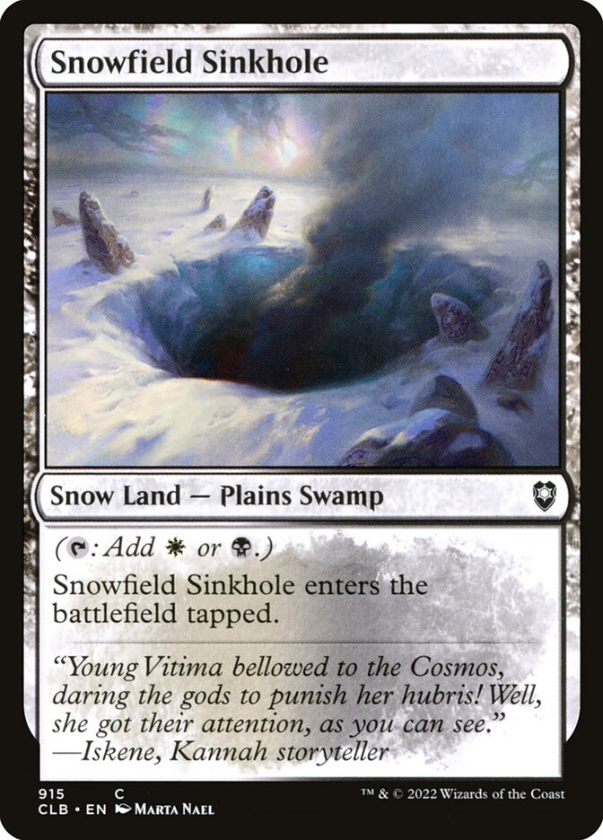 Snowfield Sinkhole 915 (Commander Legends: Battle for Baldur's Gate)  | Good Games Adelaide SA