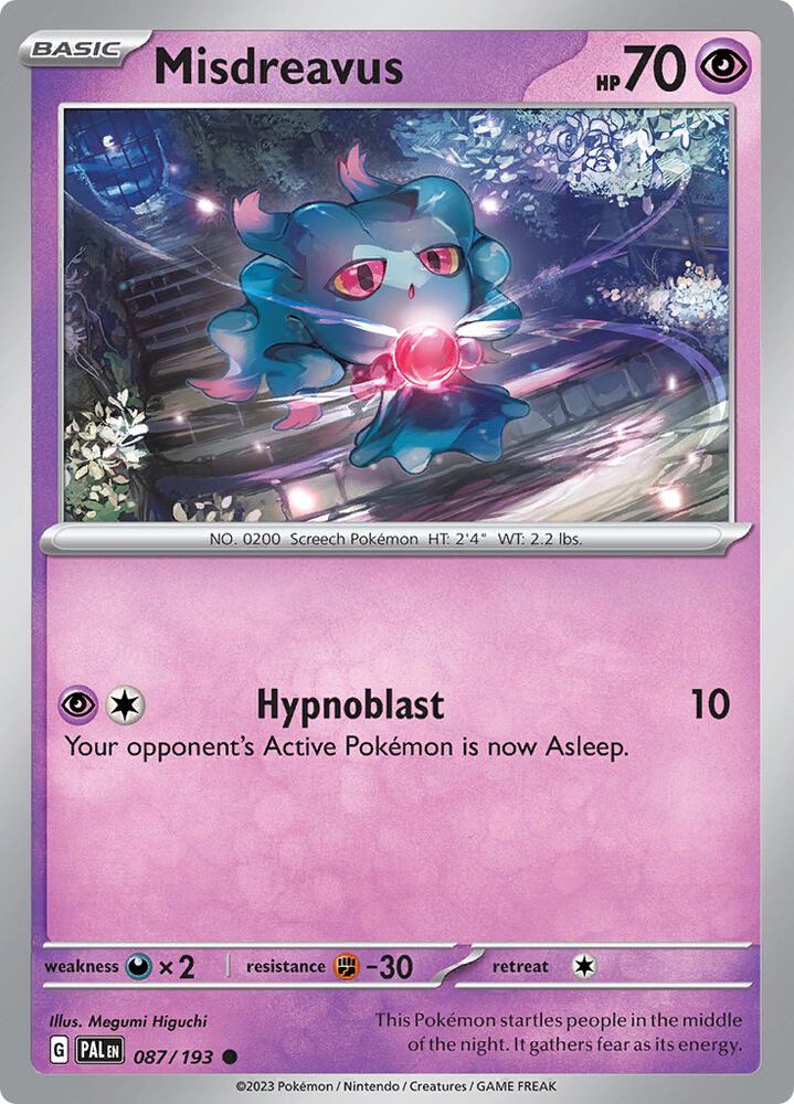 Misdreavus 087/193 (SV02: Paldea Evolved)  | Good Games Adelaide SA