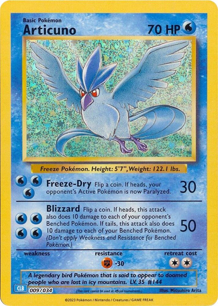 Articuno 009/034 (Trading Card Game Classic)  - Holofoil | Good Games Adelaide SA