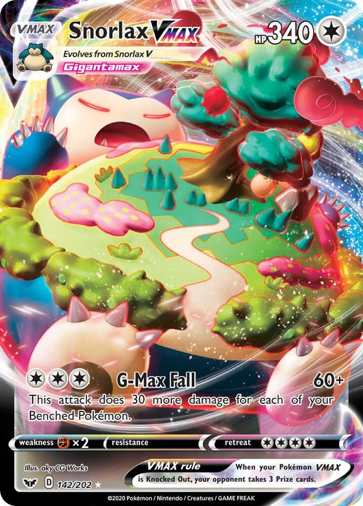 Snorlax VMAX 142/202 (SWSH01: Sword & Shield Base Set)  - Holofoil | Good Games Adelaide SA