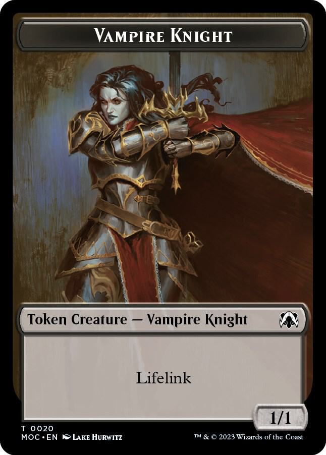 Vampire Knight Soldier Double sided Token 20 // 8 (Commander: March of the Machine)  | Good Games Adelaide SA