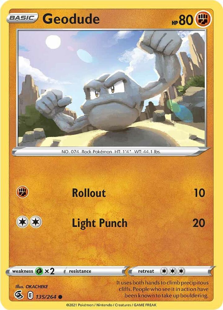 Geodude 135/264 (SWSH08: Fusion Strike)  | Good Games Adelaide SA
