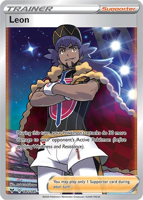 Leon Full Art 182/185 (SWSH04: Vivid Voltage)  - Holofoil | Good Games Adelaide SA