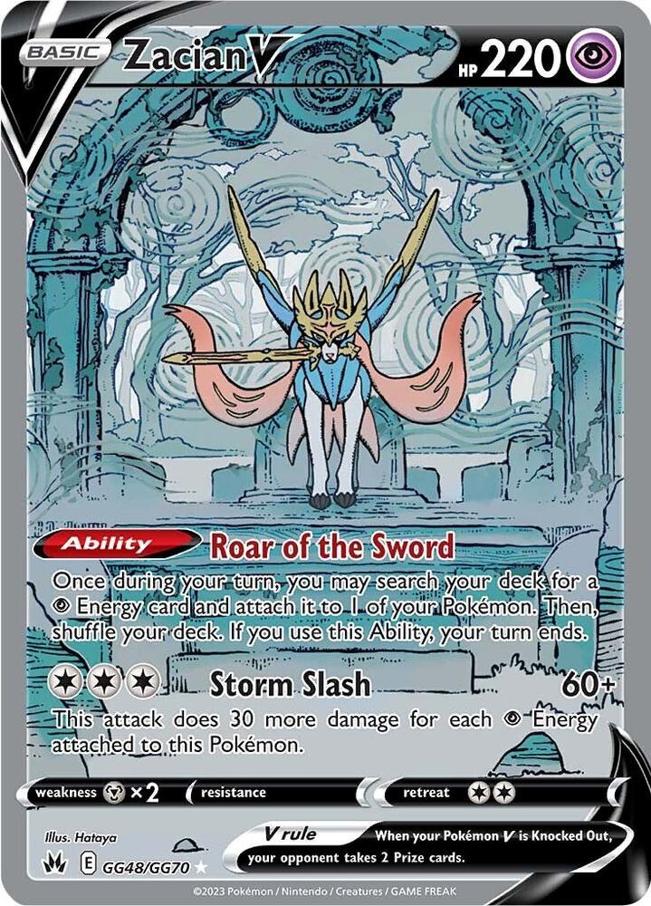 Zacian V GG48/GG70 (Crown Zenith: Galarian Gallery)  - Holofoil | Good Games Adelaide SA