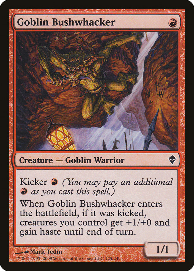Goblin Bushwhacker 125 (Zendikar)  - Foil | Good Games Adelaide SA