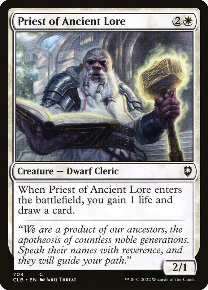 Priest of Ancient Lore 704 (Commander Legends: Battle for Baldur's Gate)  | Good Games Adelaide SA
