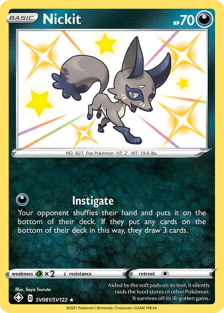 Nickit SV081/SV122 (Shining Fates: Shiny Vault)  - Holofoil | Good Games Adelaide SA