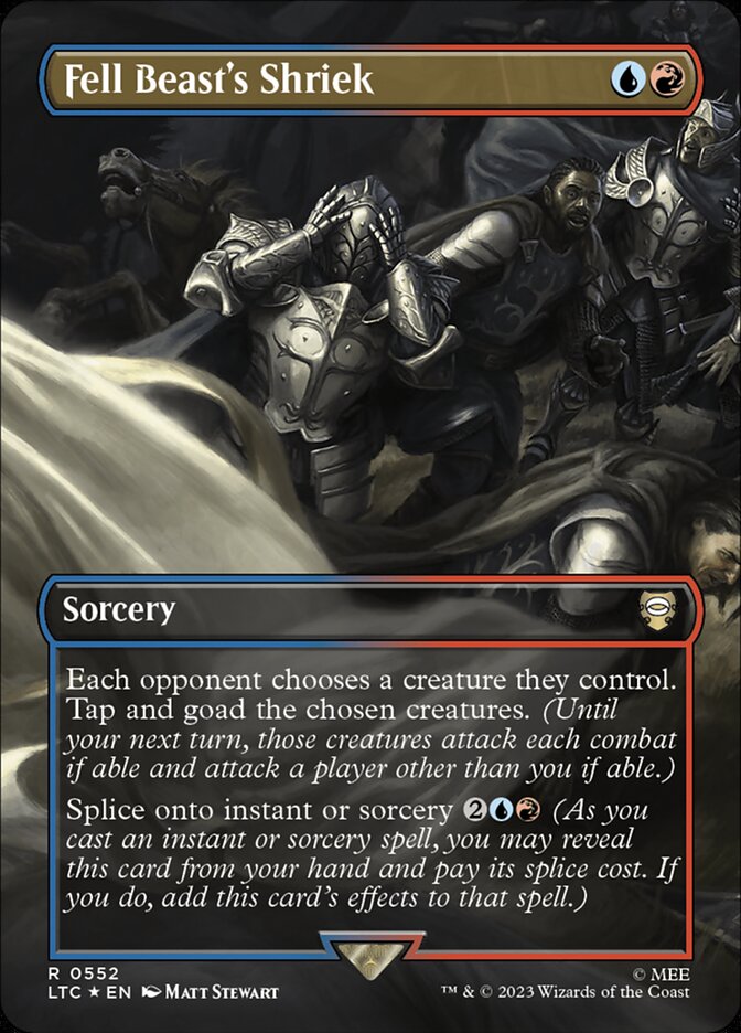Fell Beast's Shriek 552 (Commander: The Lord of the Rings: Tales of Middle-earth)  - Borderless Surge Foil | Good Games Adelaide SA