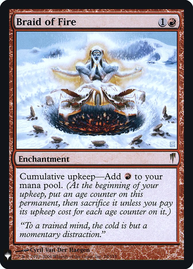 Braid of Fire 78 (The List Reprints)  - Foil | Good Games Adelaide SA