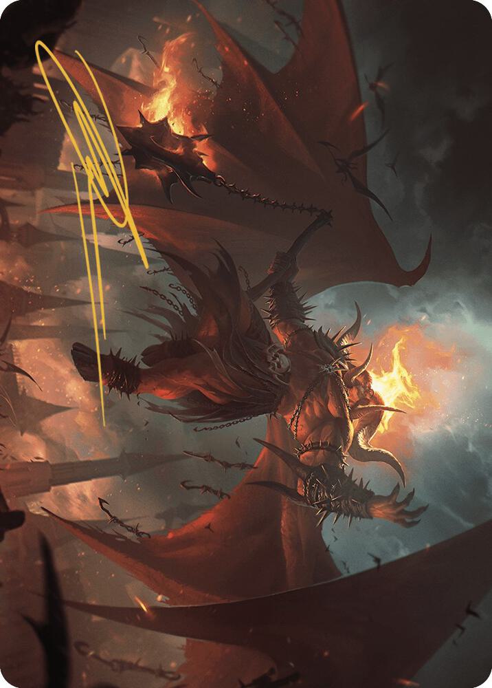Rakdos Patron of Chaos Art Card 22 49 Gold Stamped Signature 22 (Art Series: Murders at Karlov Manor)  | Good Games Adelaide SA