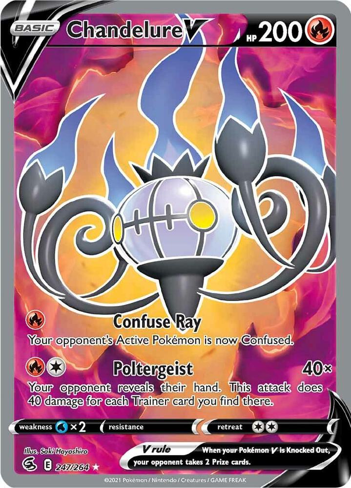 Chandelure V Full Art 247/264 (SWSH08: Fusion Strike)  - Holofoil | Good Games Adelaide SA