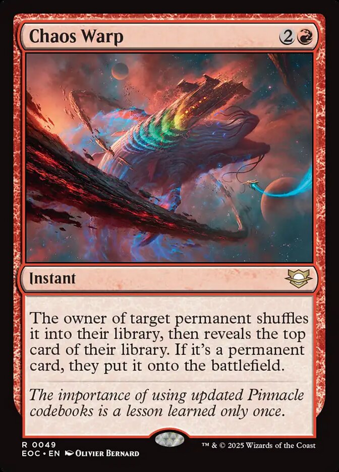 Chaos Warp 49 (Commander: Edge of Eternities)  | Good Games Adelaide SA