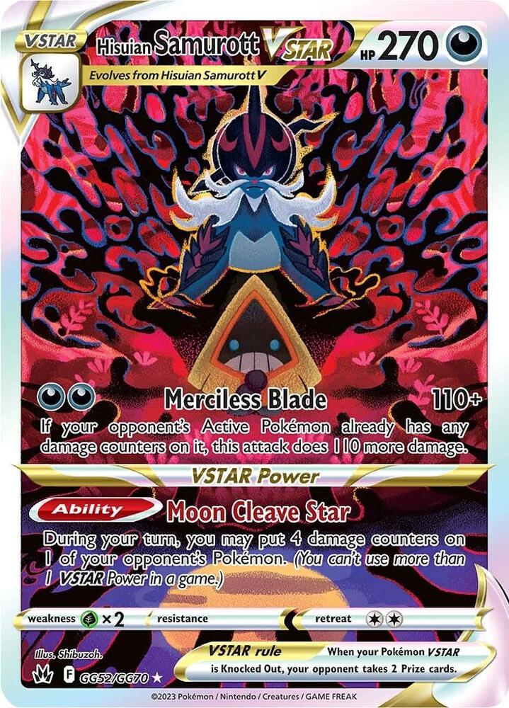 Hisuian Samurott VSTAR GG52/GG70 (Crown Zenith: Galarian Gallery)  - Holofoil | Good Games Adelaide SA