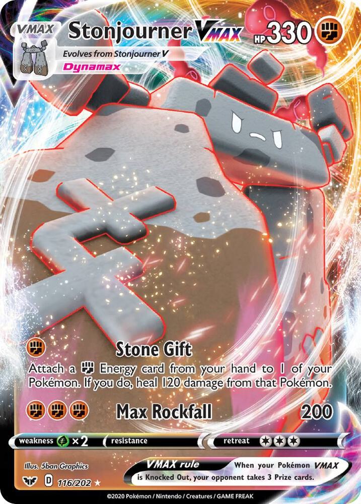 Stonjourner VMAX 116/202 (SWSH01: Sword & Shield Base Set)  - Holofoil | Good Games Adelaide SA