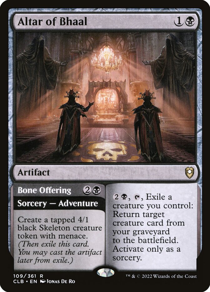 Altar of Bhaal // Bone Offering 109 (Commander Legends: Battle for Baldur's Gate)  | Good Games Adelaide SA
