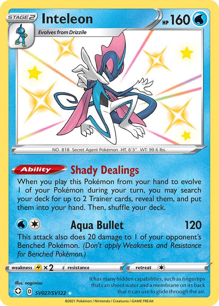 Inteleon SV027/SV122 (Shining Fates: Shiny Vault)  - Holofoil | Good Games Adelaide SA