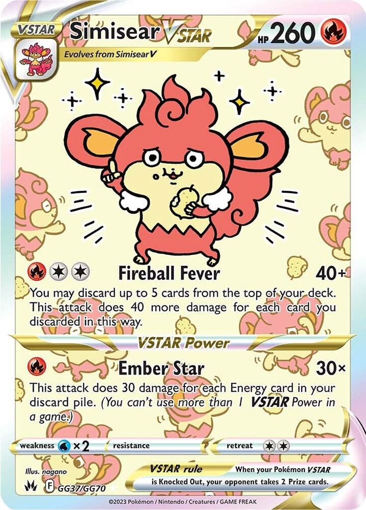 Simisear VSTAR GG37/GG70 (Crown Zenith: Galarian Gallery)  - Holofoil | Good Games Adelaide SA