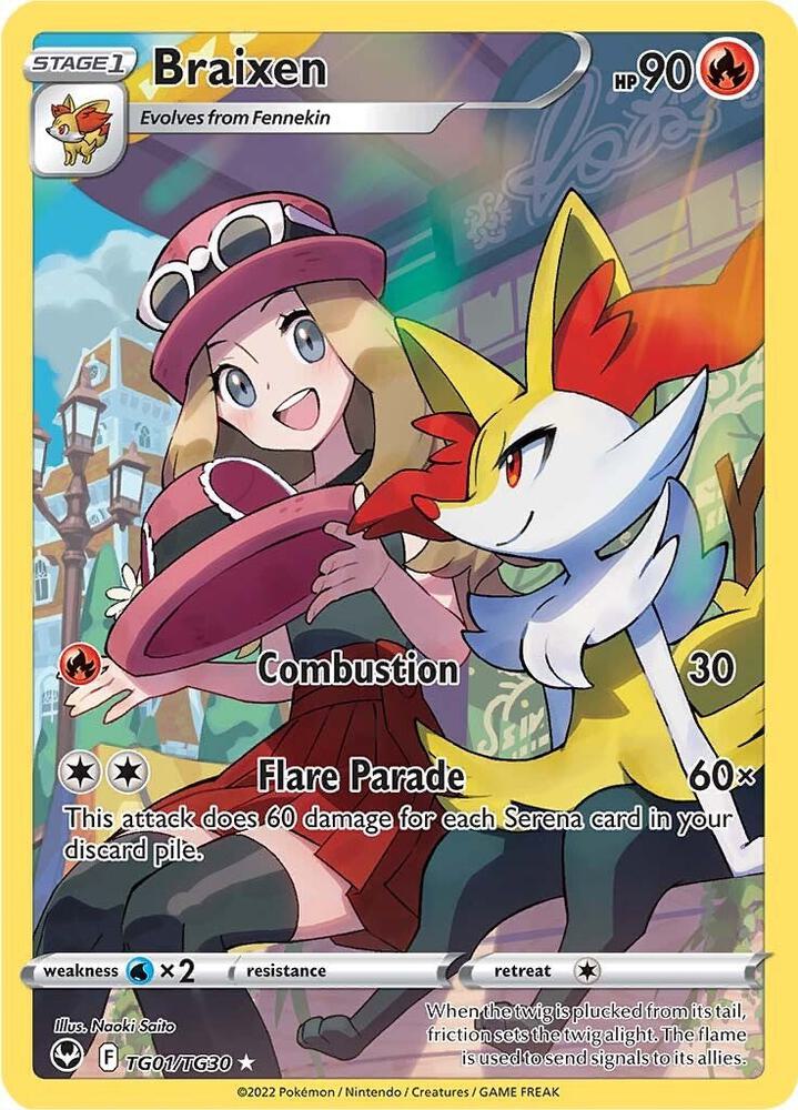 Braixen TG01/TG30 (SWSH12: Silver Tempest Trainer Gallery)  - Holofoil | Good Games Adelaide SA