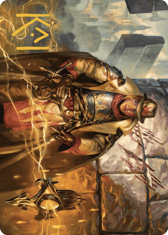Tenth District Hero Art Card Gold Stamped Signature 4 (Art Series: Murders at Karlov Manor)  | Good Games Adelaide SA