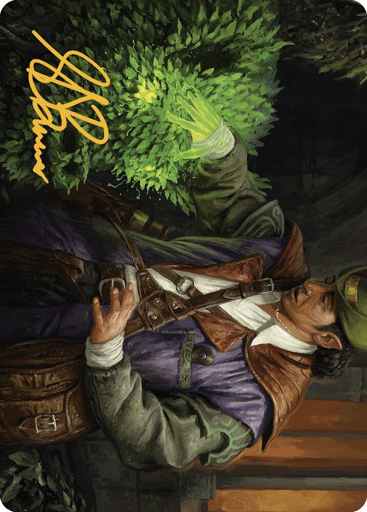 Hedge Whisperer Art Card Gold Stamped Signature 14 (Art Series: Murders at Karlov Manor)  | Good Games Adelaide SA