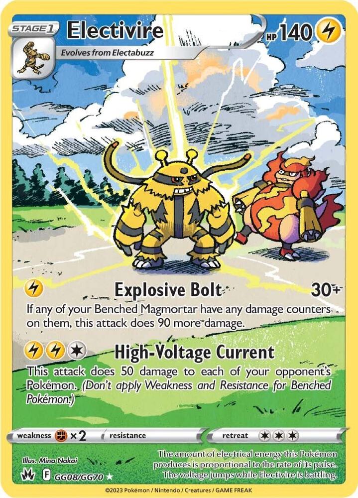 Electivire GG08/GG70 (Crown Zenith: Galarian Gallery)  - Holofoil | Good Games Adelaide SA