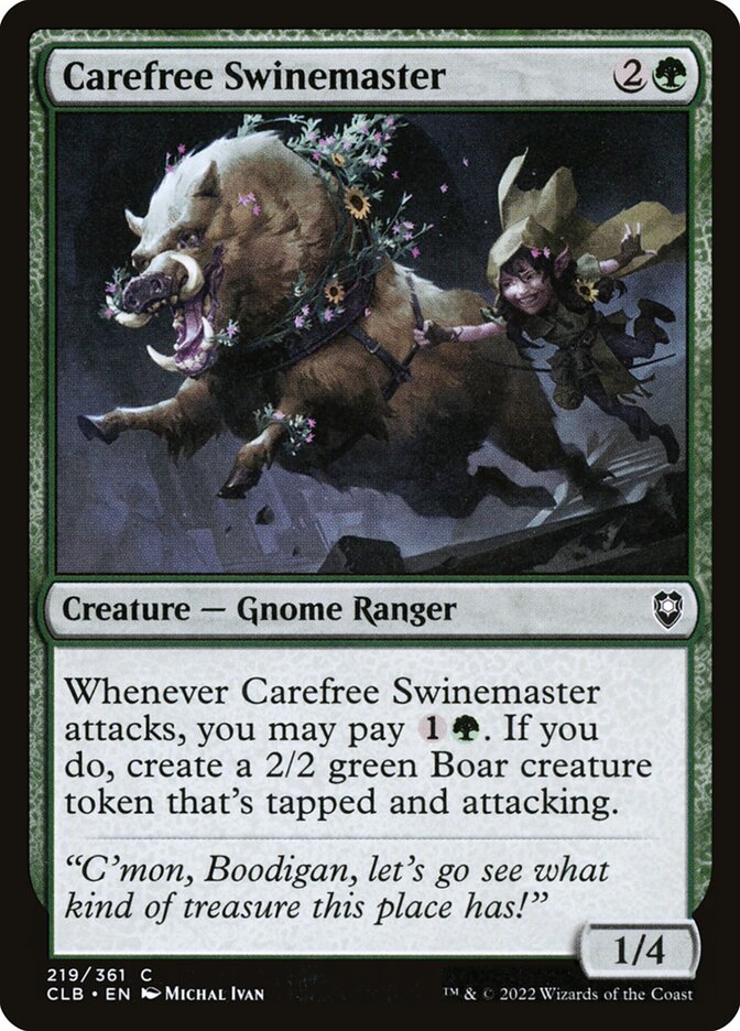 Carefree Swinemaster 219 (Commander Legends: Battle for Baldur's Gate)  - Foil | Good Games Adelaide SA