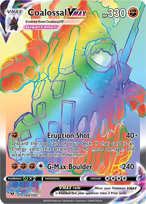 Coalossal VMAX Secret 189/185 (SWSH04: Vivid Voltage)  - Holofoil | Good Games Adelaide SA