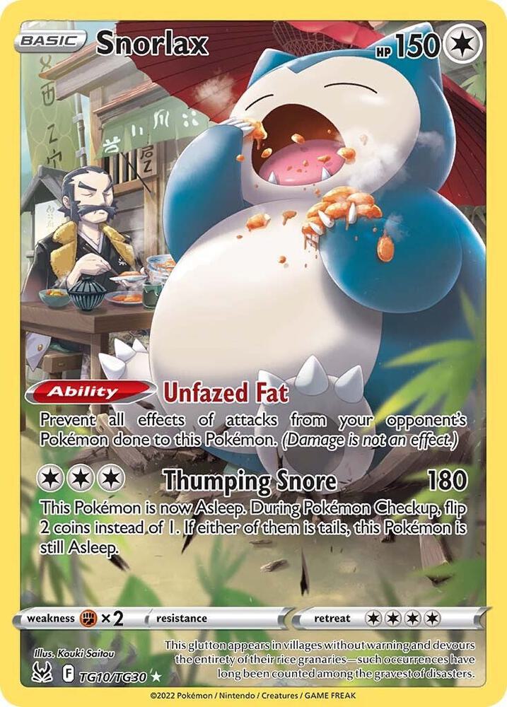 Snorlax TG10/TG30 (SWSH11: Lost Origin Trainer Gallery)  - Holofoil | Good Games Adelaide SA