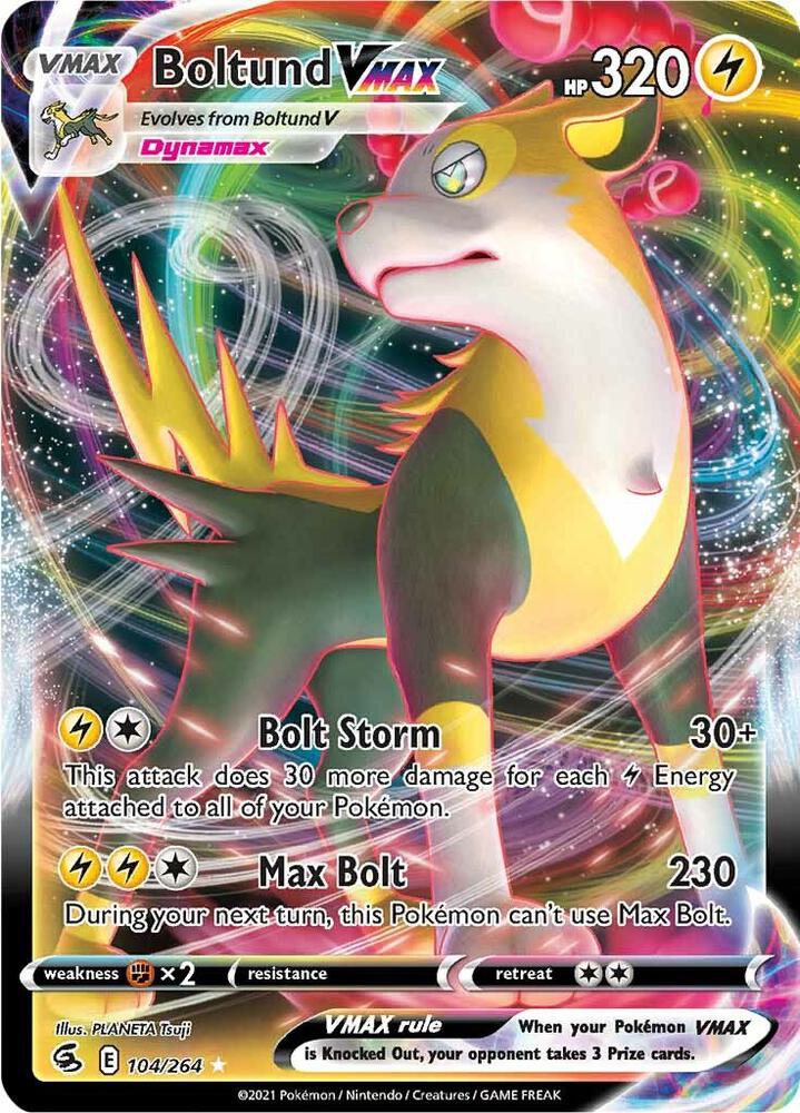 Boltund VMAX 104/264 (SWSH08: Fusion Strike)  - Holofoil | Good Games Adelaide SA