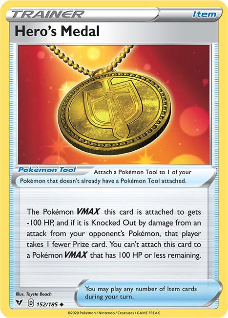 Heros Medal 152/185 (SWSH04: Vivid Voltage)  | Good Games Adelaide SA
