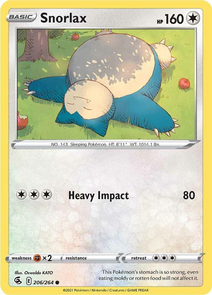 Snorlax 206/264 (SWSH08: Fusion Strike)  | Good Games Adelaide SA