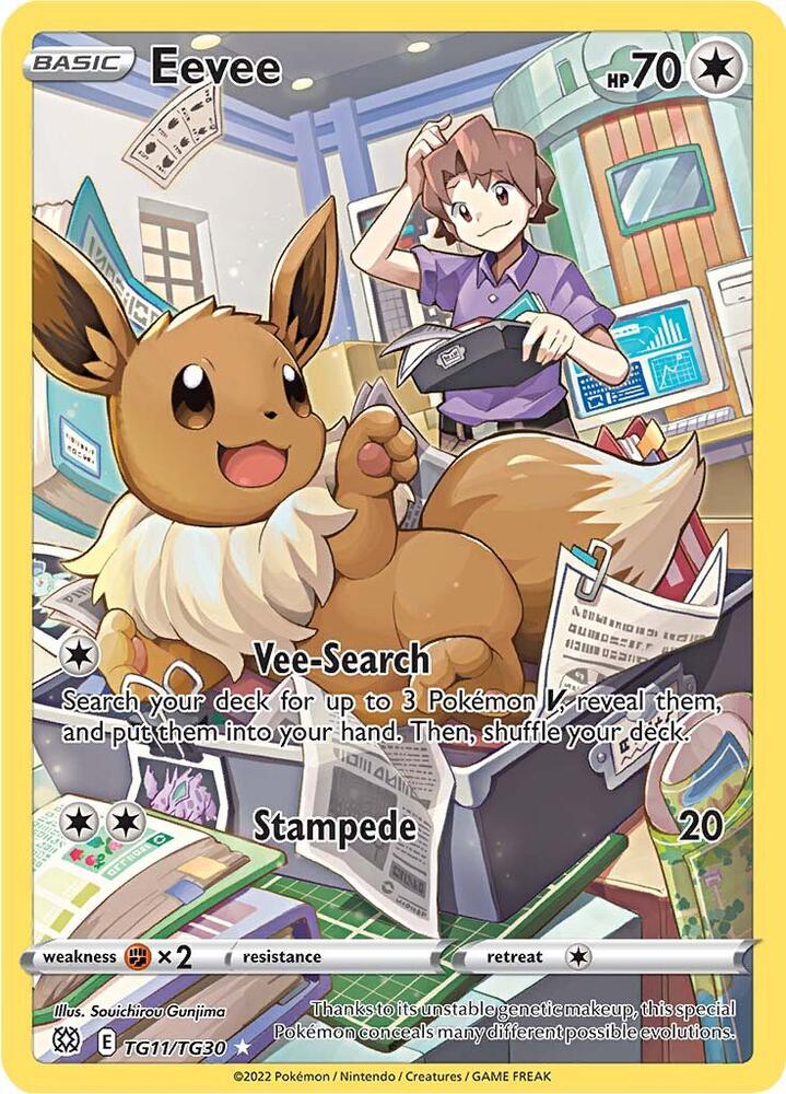 Eevee TG11/TG30 (SWSH09: Brilliant Stars Trainer Gallery)  - Holofoil | Good Games Adelaide SA