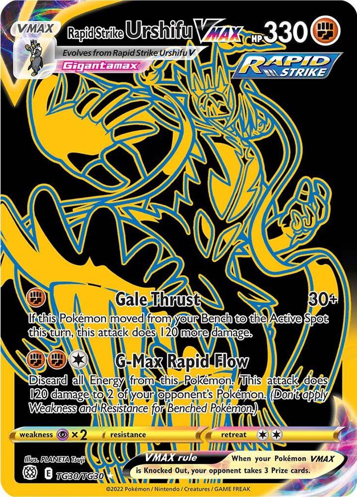 Rapid Strike Urshifu VMAX Secret TG30/TG30 (SWSH09: Brilliant Stars Trainer Gallery)  - Holofoil | Good Games Adelaide SA