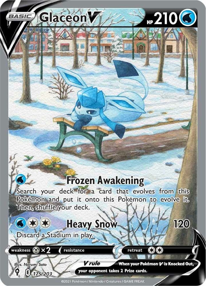 Glaceon V Alternate Full Art 175/203 (SWSH07: Evolving Skies)  - Holofoil | Good Games Adelaide SA