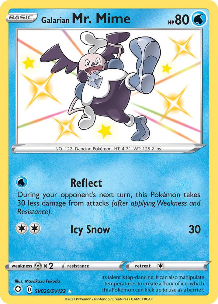 Galarian Mr Mime SV020/SV122 (Shining Fates: Shiny Vault)  - Holofoil | Good Games Adelaide SA