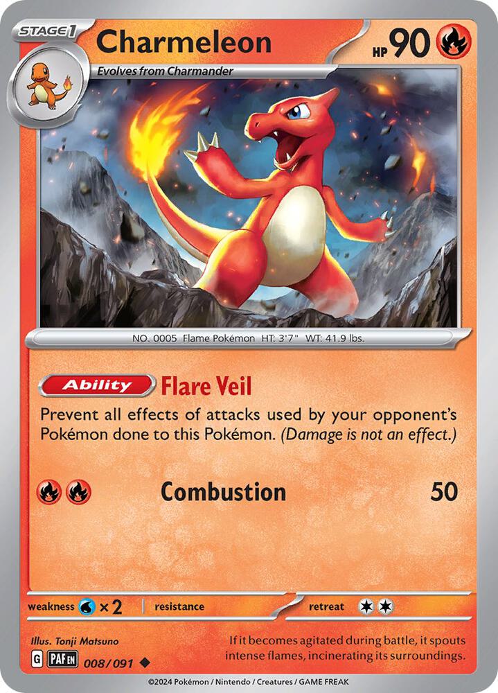 Charmeleon 008/091 (SV: Paldean Fates)  - Reverse Holofoil | Good Games Adelaide SA