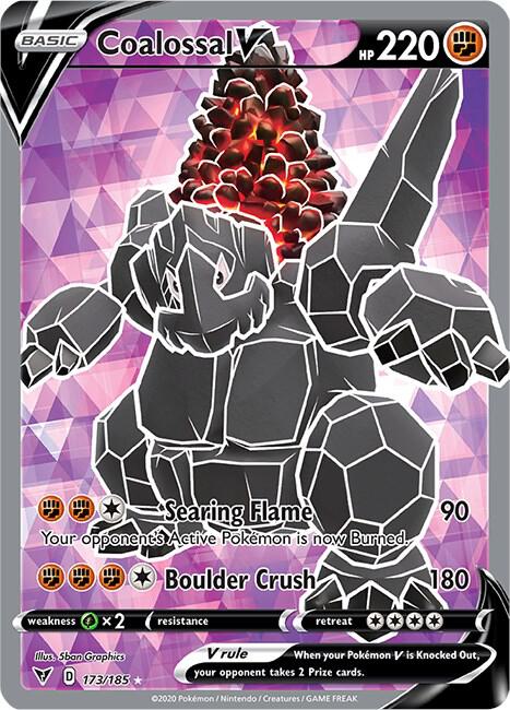 Coalossal V Full Art 173/185 (SWSH04: Vivid Voltage)  - Holofoil | Good Games Adelaide SA